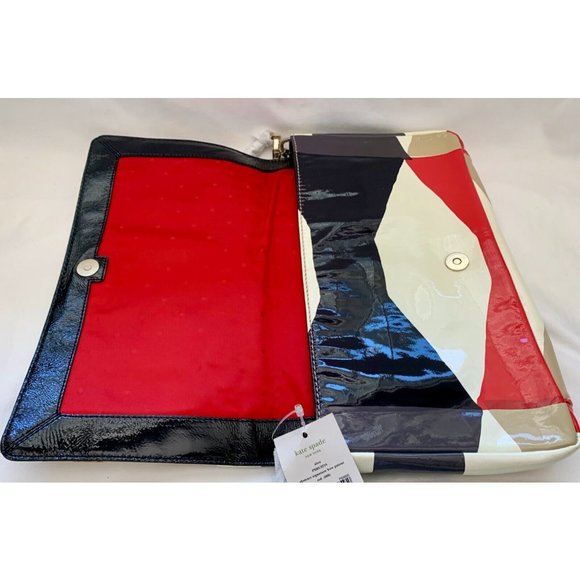 Kate Spade Abstract Signature Bow Patent Red New With Tags Free Shipping - Picture 14 of 16